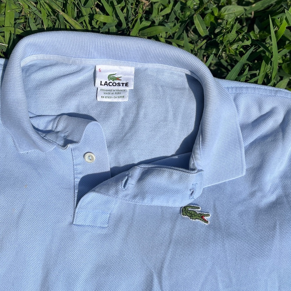 🌴Lacoste Polo Light Blue Size 5 / Medium